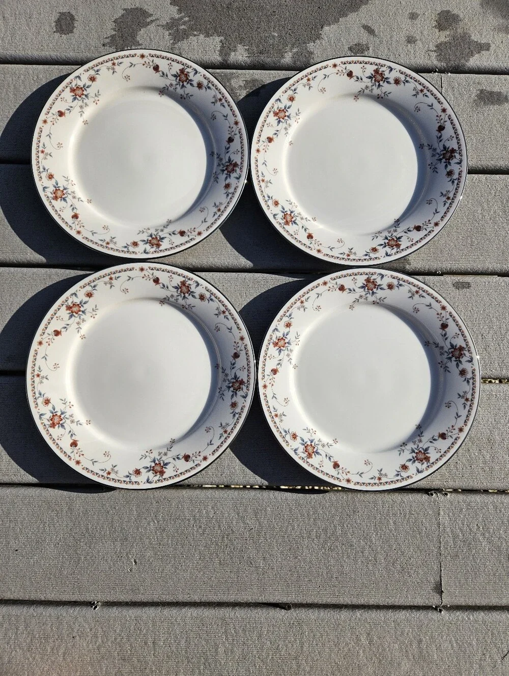 Cozy Cottagecore Noritake Ivory China Adagio 7237 Floral Dinner Plates Set of 4
